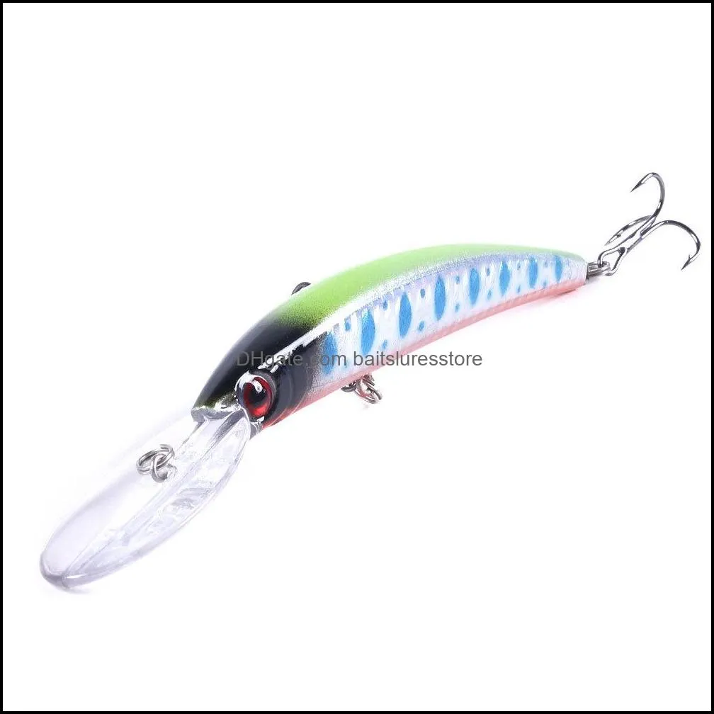 New Long Tougn Minnow Laser Fishing lure 15g 15cm 3D Eyes Suspend Swimbats Alice Mouth Bait