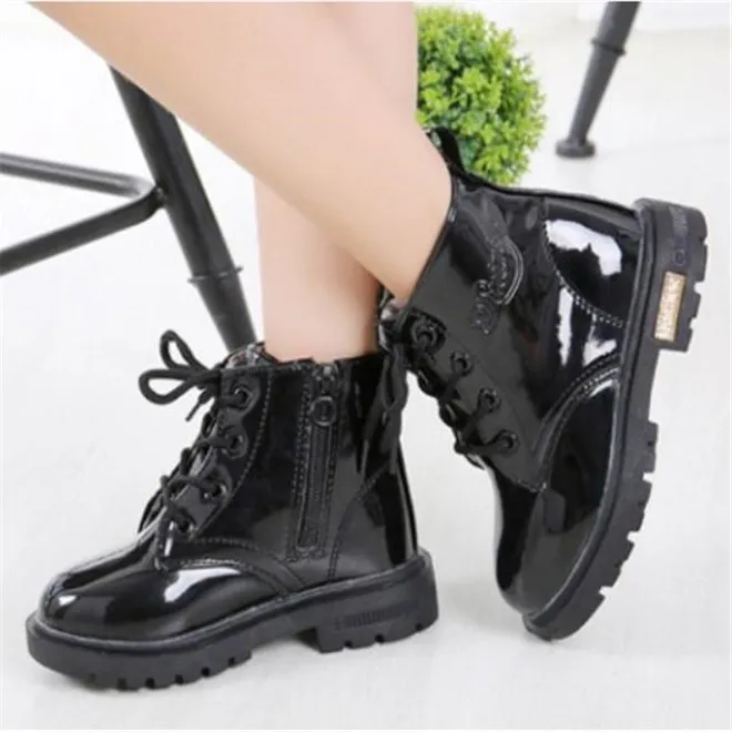 Patent leather toddler boots sales