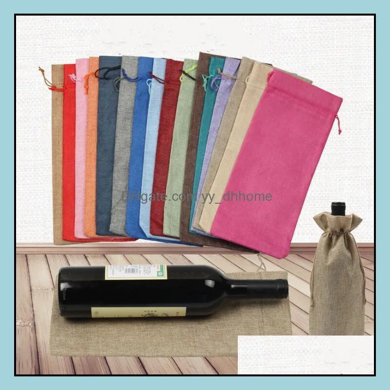 red wine bottle covers champagne blind decanter bar products case gift bags christmas wedding party dinner tables decorate 15*35cm