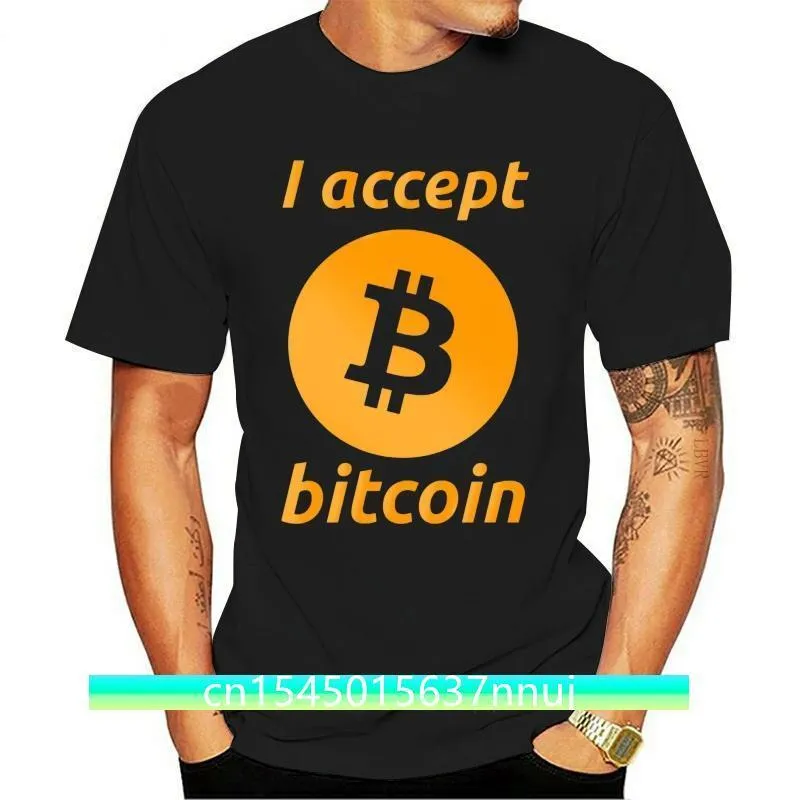 Ik Accepteer Bitcoin T-shirt Voor Mannen Aankomst Camiseta Casual Top Ontwerp Mode Ronde Hals Tees 220702