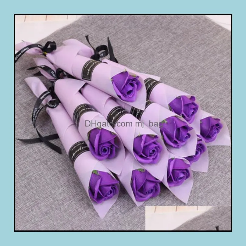artificial rose carnation flower styles soap flowers valentines day birthday christmas gift for women wedding decoration yhm784-zwl