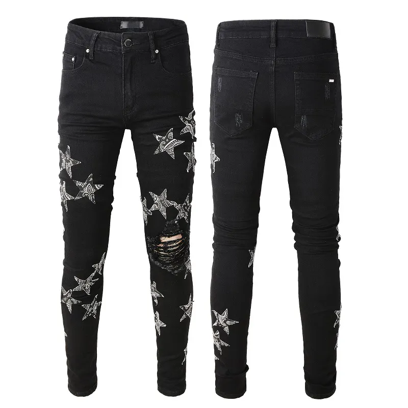 JEANS★MALMO ★WHITE/BLACK Luxury Designer Unisex Jeans High Quality Close Fitting