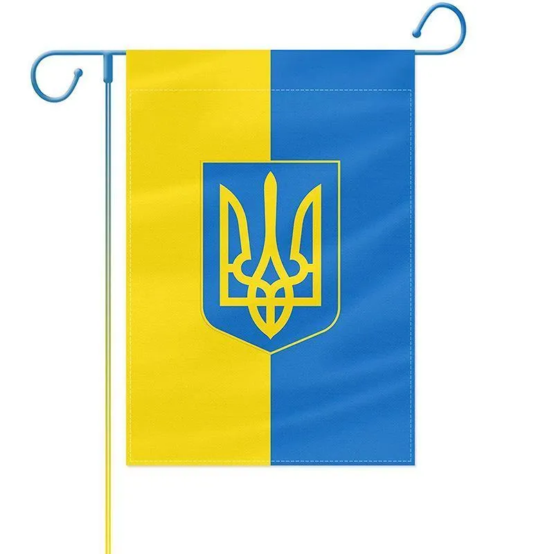 American Ukraine US Friendship Garden Flag Regional Nation International World Country Particular Area House Decoration Banner Small Yard Gift Double-Sided