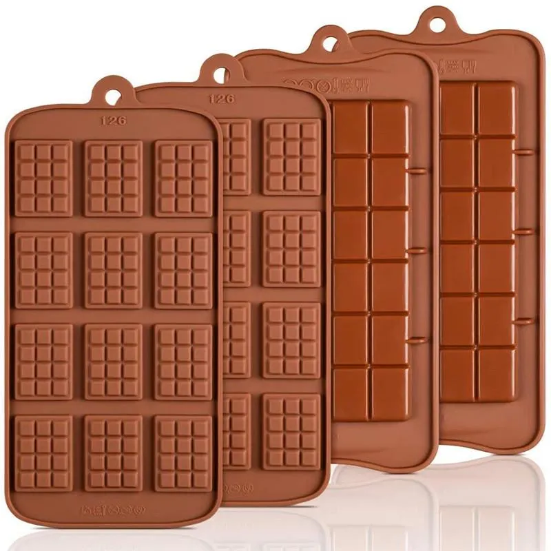 Baking Moulds Chocolate Mold 24 Cavity Cake Bakeware Kitchen Tool Silicone Candy Maker Sugar Mould Bar Block Ice Tray ToolBaking