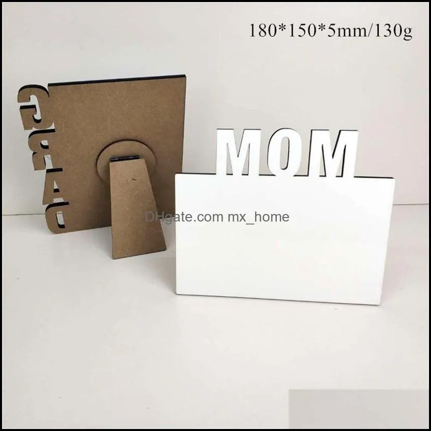 MDF Sublimation Blank Photo Frame DIY Wooden Lettering Photo Board Sublimating White Family Home Album Frame Heat Transfer Items By Air