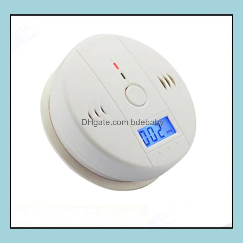carbon monoxide detector tester poisoning co gas sensor alarm for home security safety with retail box include 3pcs battery sn984