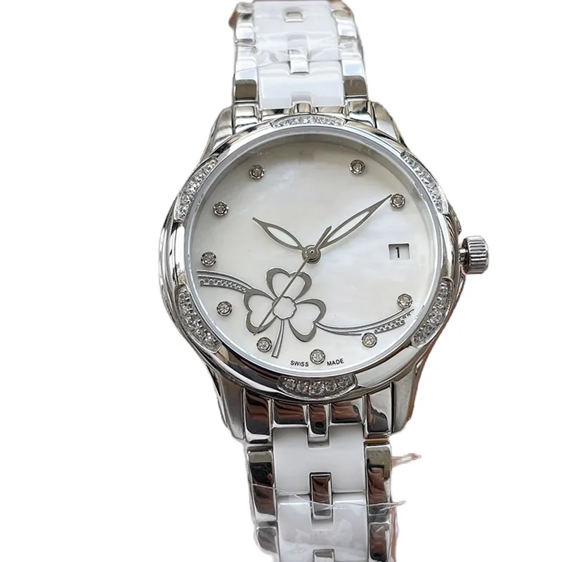 Reloj mecánico de alta calidad para mujer, movimiento 8215 de 35 mm, cristal de zafiro, cadena de acero y cerámica, relojes de lujo de diseñador ligeros y cómodos