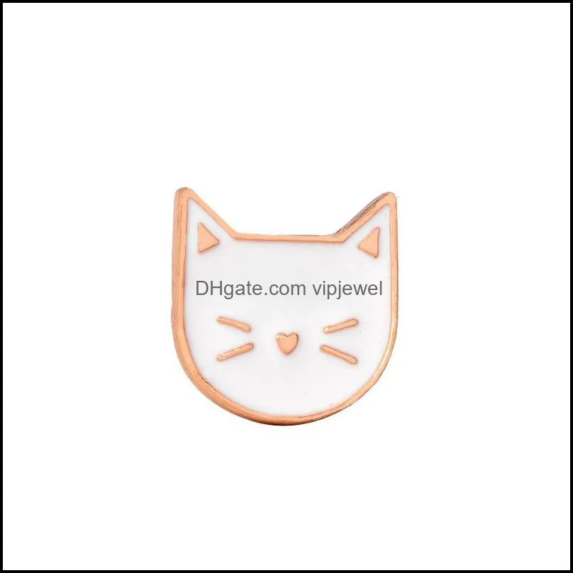 Cute Cat Brooches Colorful Enamel Pins Badge For Clothes Colorful Cartoon Brooches Succulents Plant Cactus Jacket Bag DIY Badge