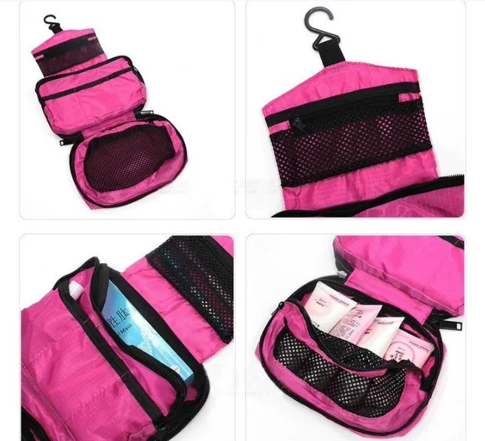 Women Travel Mate Hanging Cosmetic Bags Makeup Toiletry Purse Holder Wash Bag Organizer Cosmetic Pouch SN6437