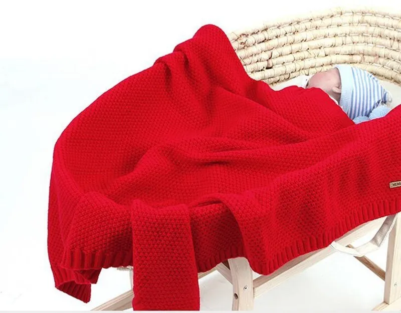 MOTOHOOD Kids Blanket Casual Baby Blankets Knitted Newborn Swaddle Wrap Soft Toddler Sofa Crib Quilt Baby Stroller Blanket (10)