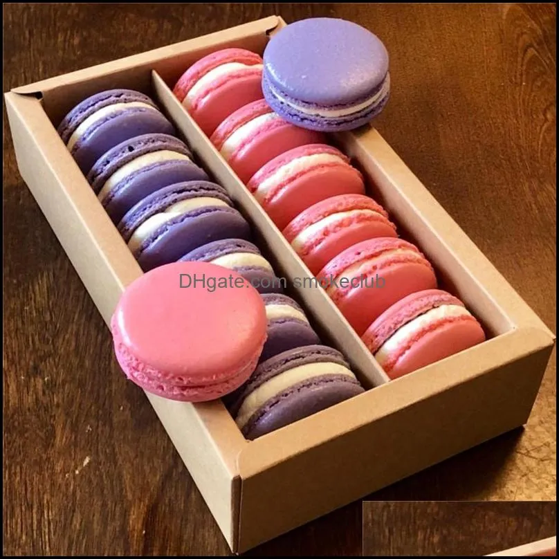 Macaron Boxes with Clear Display Window Cupcake Carriers Bakery Packaging Box for Truffles Muffins  Desserts JKKD2103