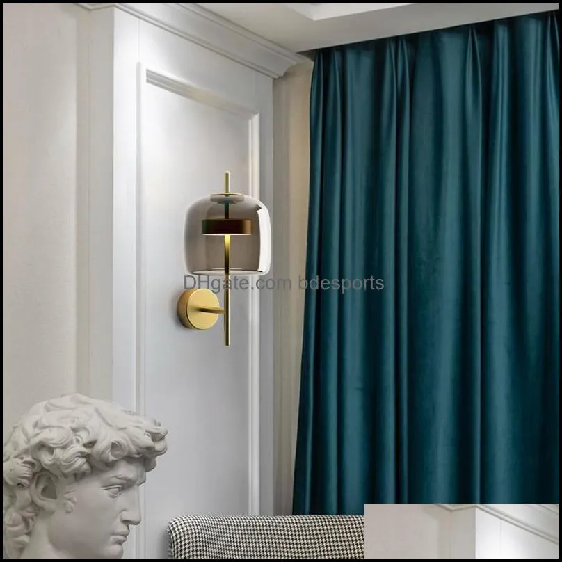 Glass wall lamp Living Room Bedroom Elegant Home Decor JUBE WALL SCONCE Fixtures Led designer lighting nordic light
