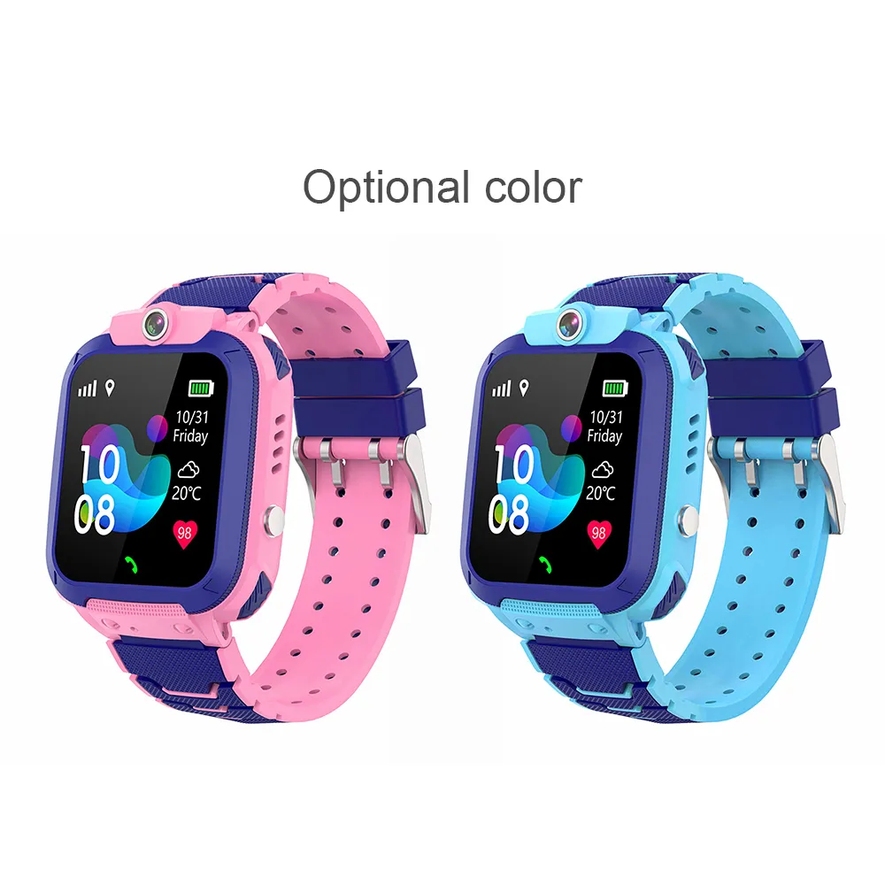 Kids Smart Watch Sim Card SOS Call Phone Smartwatch Localizzatore di posizione della fotocamera impermeabile per bambini Ragazzi e ragazze