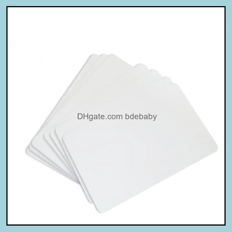 desk accessories printable blank sublimation pvc card plastic white id business-card for promotion gift name cards party desk-number tag