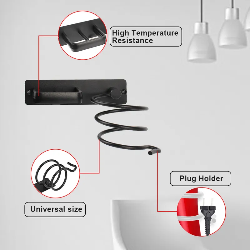 Rack Di Stoccaggio Per Montaggio A Parete Per Ferro Arricciacapelli Dyson E Piastra Per Capelli Senza Punzonatura Con Staffa Di Supporto In Lega Di Alluminio Super Colla