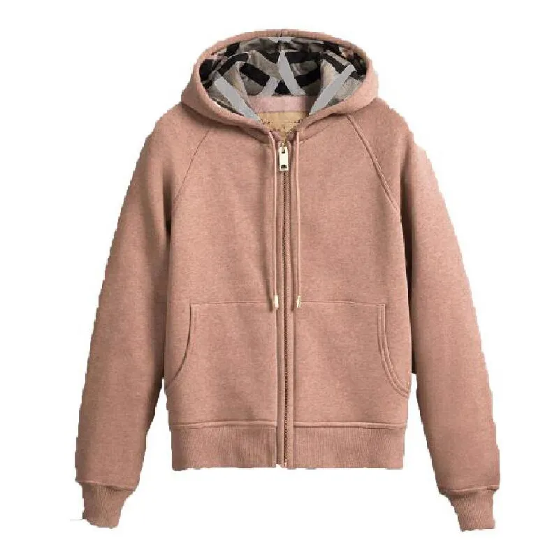 ◆UMBRO◆ Women's Quilted Hoodie Long Jacket Brown UP422CPJN High Quality Womens Sweater Hoodie Zipper Jacket With Zipper