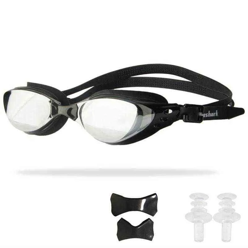 Männer Frauen Silikon Galvanisieren Beschichtung Schwimmbrille Anti Fog UV Schutz Schwimmbrille Wasserdichte Brillen Ohne Box G220422