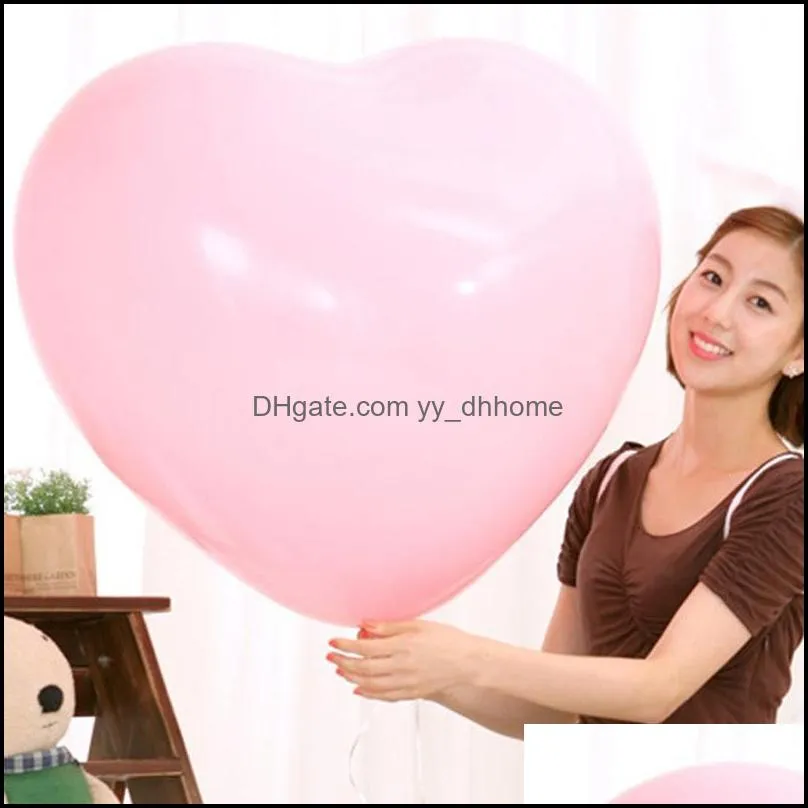 thicken large 36 inch heart shaped latex balloon wedding birthday party decoration love latex balloons mother`s day decor balloon dh1266