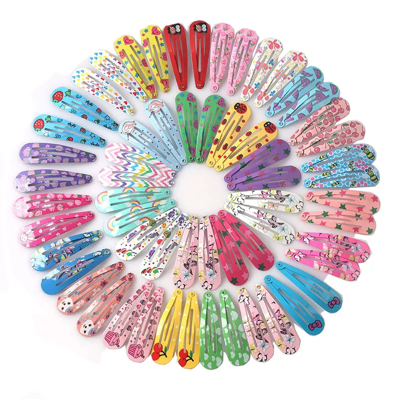 Clips de cheveux de bébé mignons pour les enfants enfants dégoulinant des barrettes épingles à cheveux en métal couleur de bonbon coréen kawaii accessoires de cheveux enfants