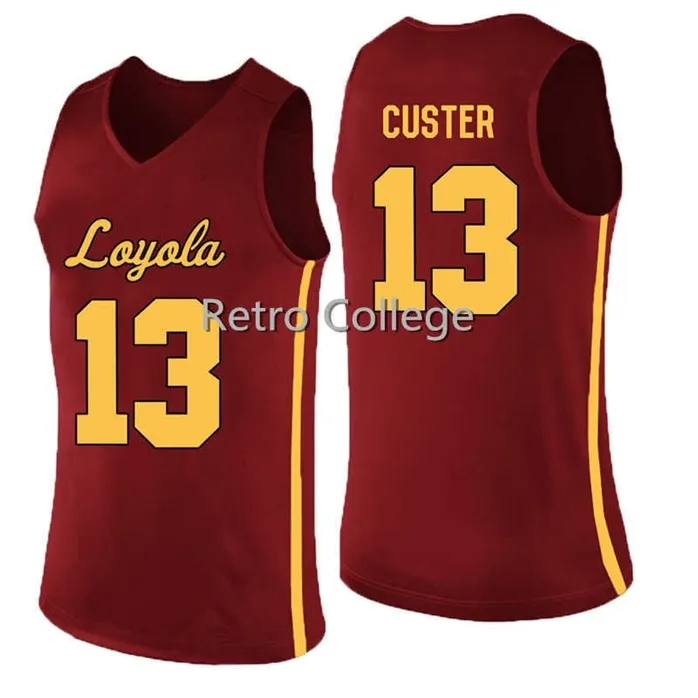 Sjzl98 Loyola Chicago Ramblers 14 Ben Richardson 13 Clayton Custer 25 Cameron Krutwig Basketball Jersey 0 Donte Ingram 1 Lucas Williamson 5 Marques