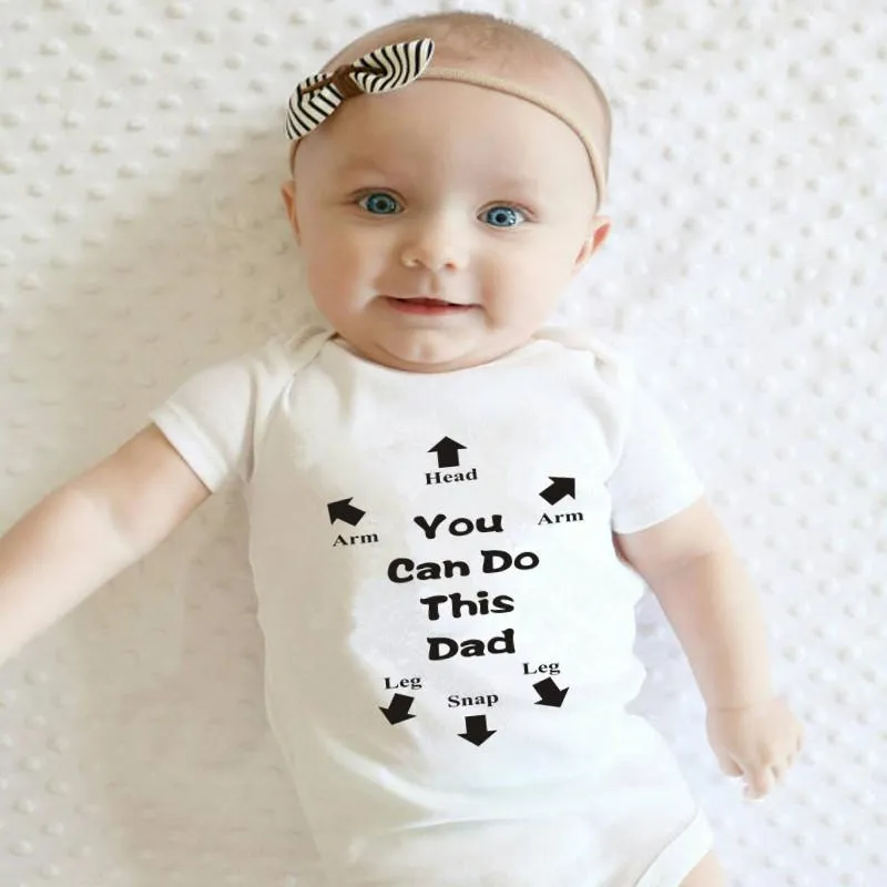 Rompers You Got This Daddy Baby Romper Born Infant Girls Boy Short Sleeve Funny Cool Dad Cotton Jumpsuit Outfit Fathers GiftRompers