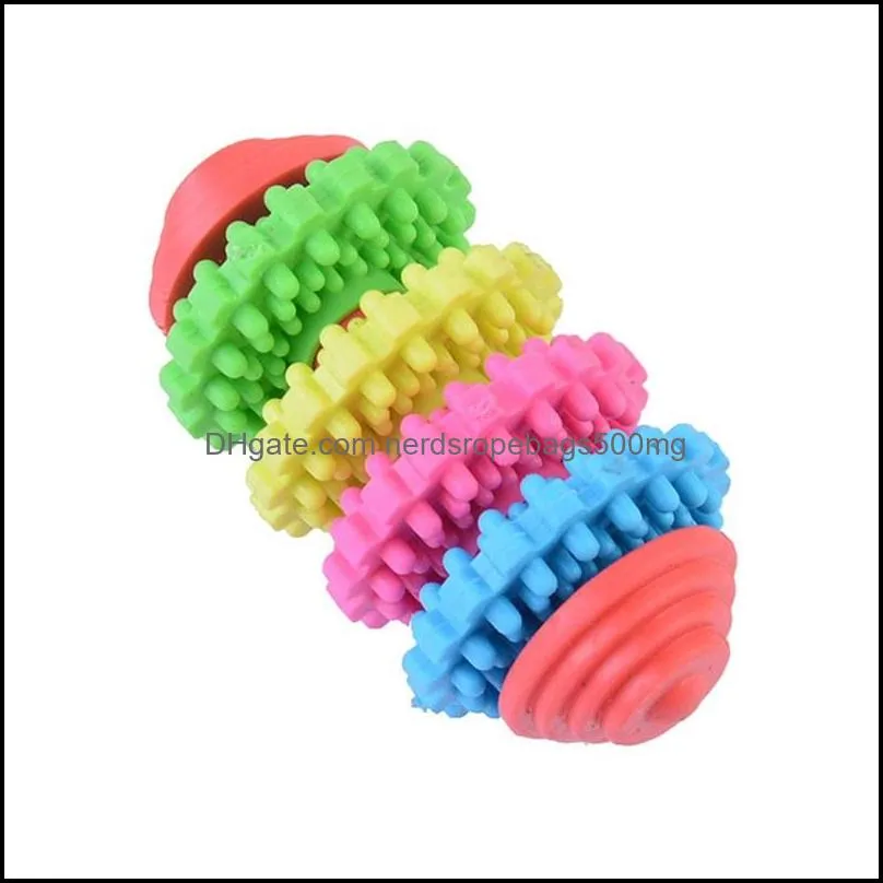 dog molar stick teeth sliding anti biting gear colorful rotary ring TPR Pet toys 1195 V2