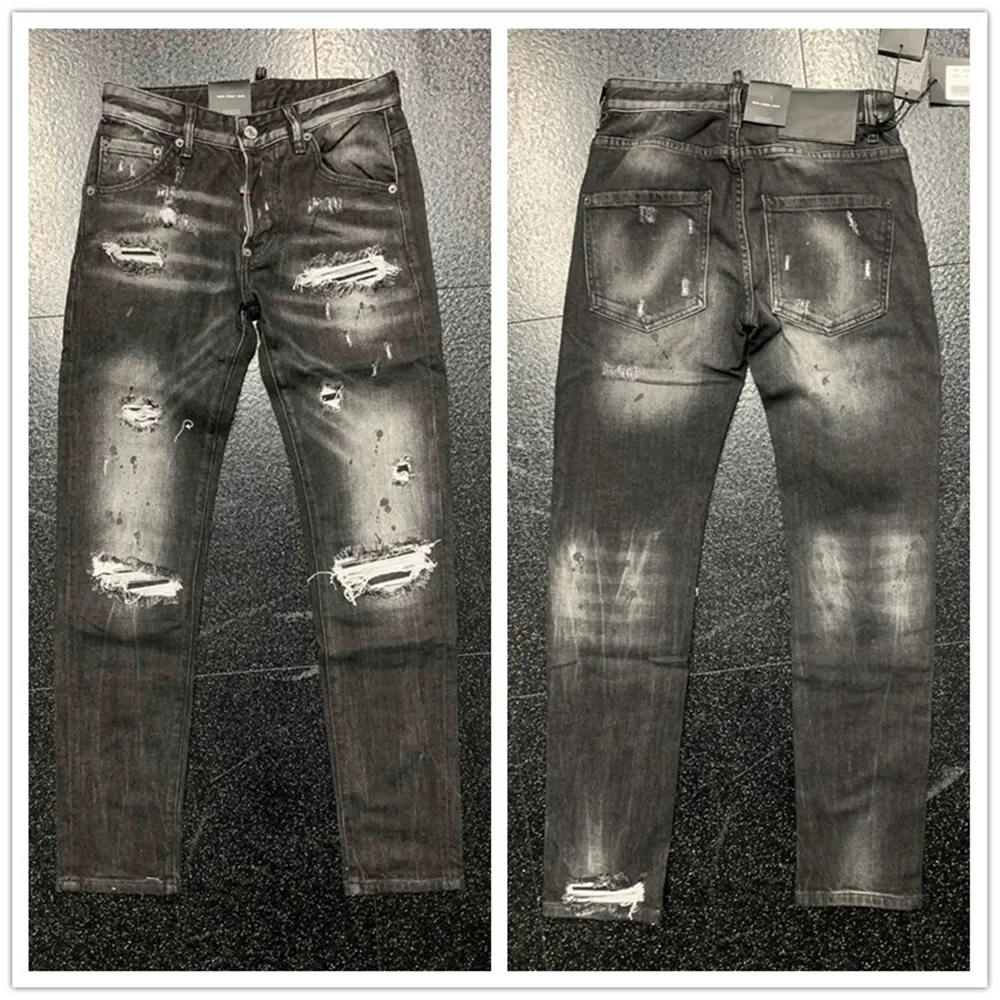 Итальянская мода европейские и американские мужские повседневные джинсы, высококачественные, ручные полированные, оптимизированные качества LA9835
