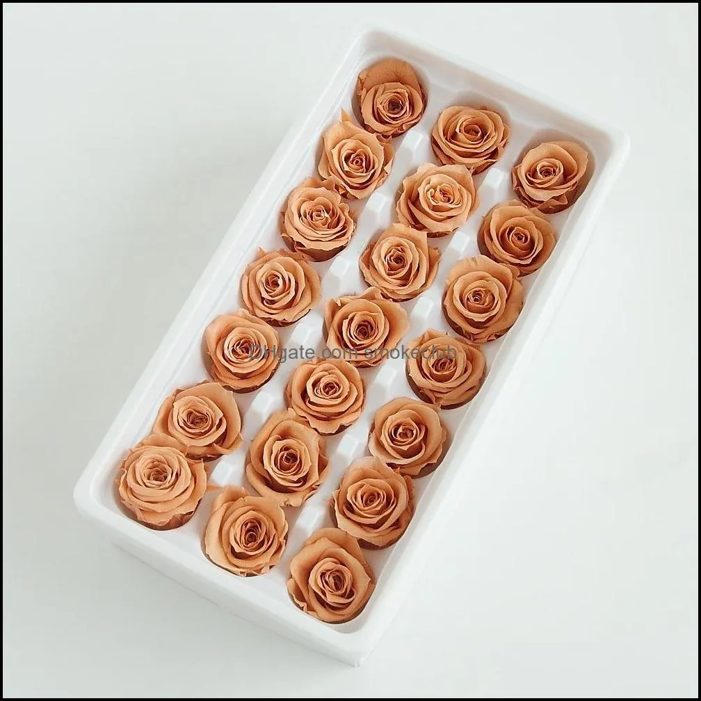 2CM/24PCS Mini Preserved Rose Head,Eternal Real Roses For Wedding Party home Decoration accessories mothers day gift GWB14293