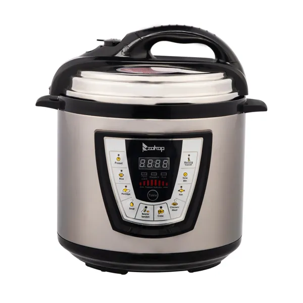 Outils de cuisine Ustensiles de cuisson 1000W bouton-poussoir en acier inoxydable Cuisinière électrique 13 en 1 mode de cuisson