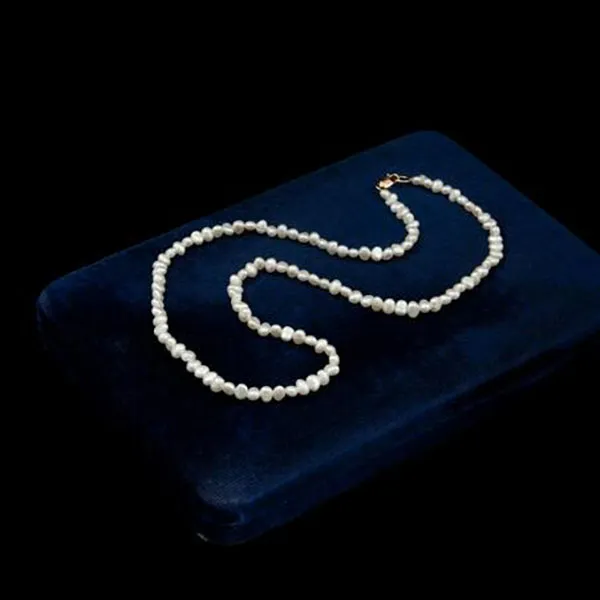14 Karat Gold Süßwasser Baroqua Perle Perlen Halskette