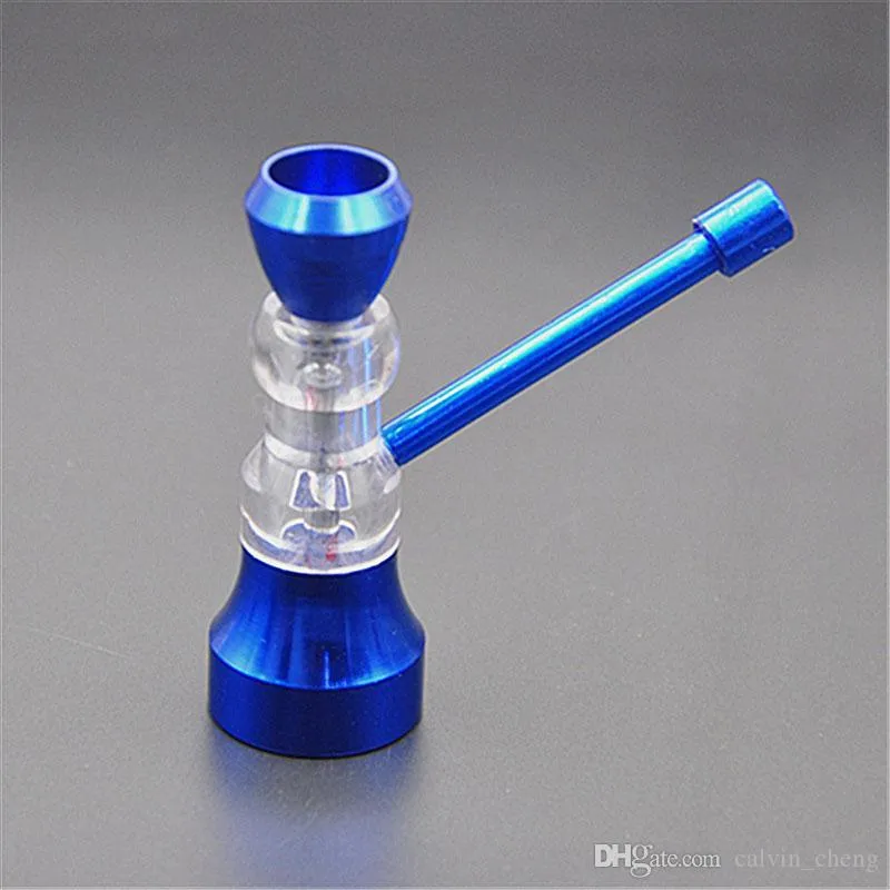 Metal pipe Mini water bongs newest bubbler smoking wid dry herb Vaporizer tobacco torch butane 