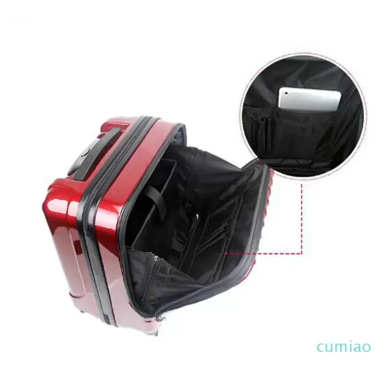 Suitcases 19inch Carry On Laptop Trolley Suitcase Men Business Travel Bag Women Boarding Case ABS+PC Rolling Luggage Wheel