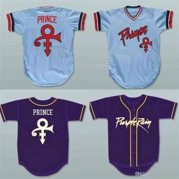 Xflsp príncipe tributo minnesota beisebol jersey príncipe tributo roxo chuva beisebol jersey todas as jerseys costuradas s-3xl vintage raro