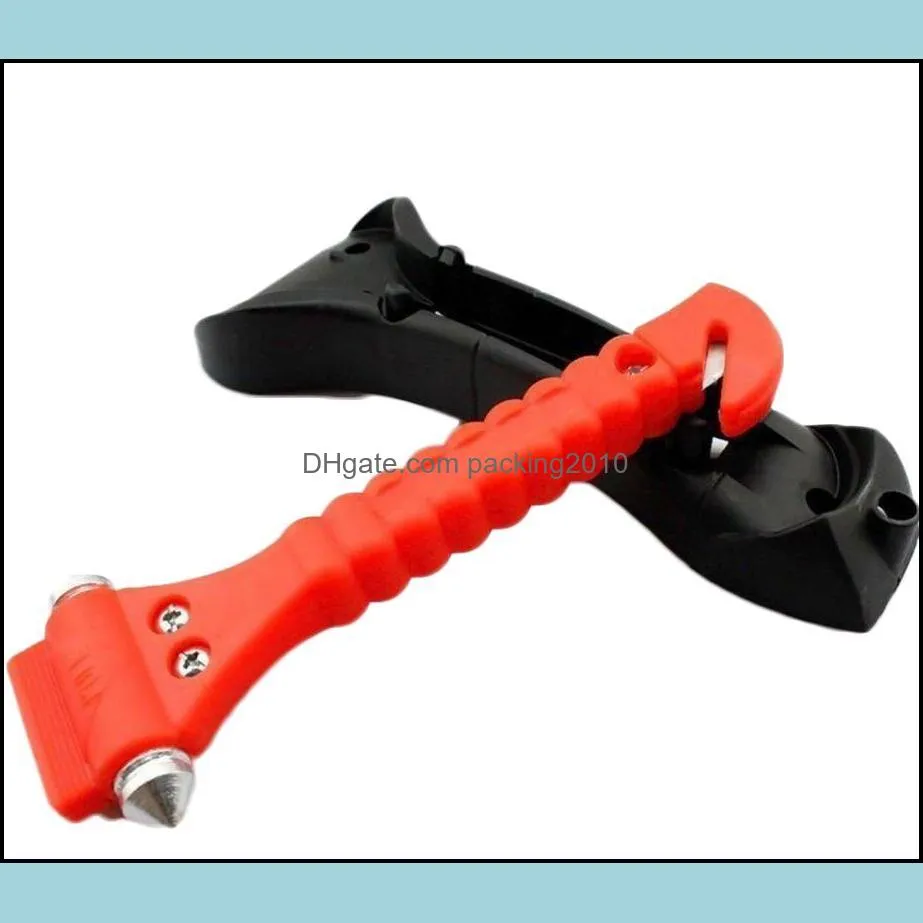 Hammer Handverktyg Hem Trädgård Bil Säkerhet Säkerhetsbälte Cutter Survival Kit Window Punch Breaker Tool for Rescue Disaster Emergency Escape Drop