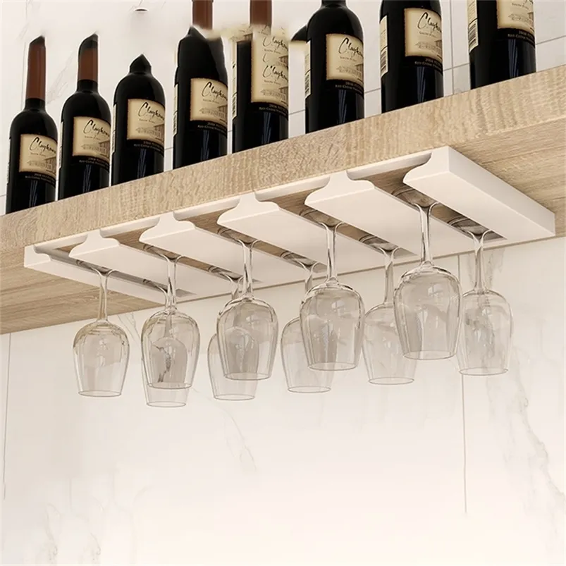 Bar domestico in stile minimalista nordico appeso a treppiede alto portabicchieri da vino capovolto in acciaio inossidabile non poroso 220509