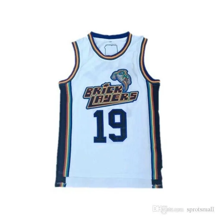 Sjzl98 19 Aaliyah Bricklayers Jersey Stitched 1996 MTV Rock N Jock Jersey Movie Basketball
