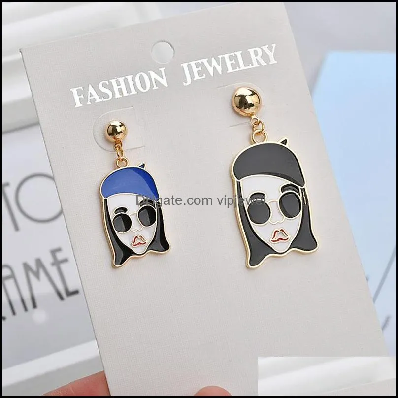 charms est 30pcs/lot oil drop alloy pendant diy jewelry findings fashoin beauty girl head earring ornament accessorycharms