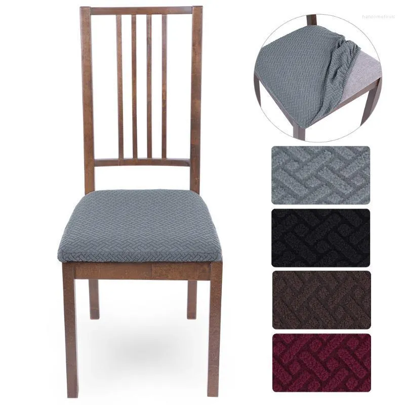 Tampas da cadeira 1/2/4/6pcs cobertura de almofada inclinada na sala de jantar esticador assento removível protetor de capa de deslizamento 2022