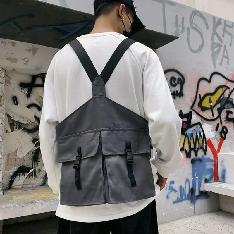 Gilet Tactique Streetwear Sac Pour Femmes Hip Hop Poitrine Plate