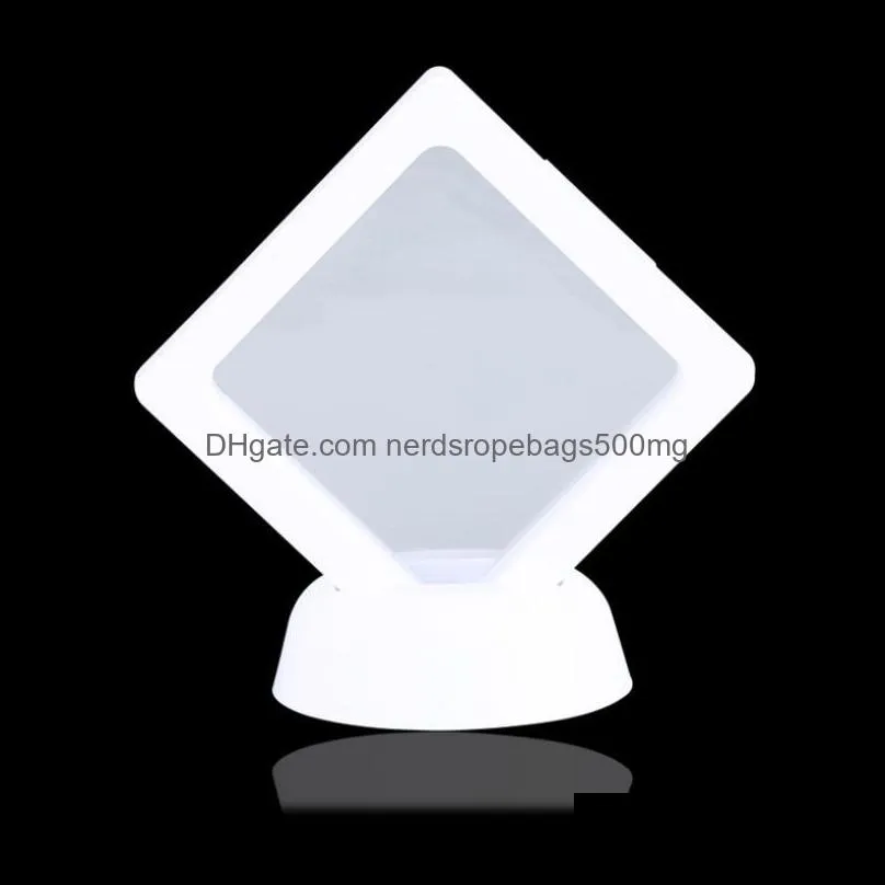 White black Jewelry Ring Pendant Display Stand Suspended Floating Display Case Jewellery Coins Gems Artefacts Packing Boxes RRB14900