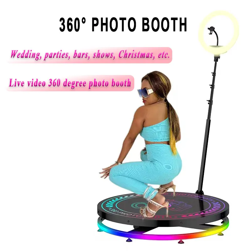 Draagbare selfie kleding 360 spinner graden platform business photobooth camera automaat video booth 360 photo booth voor evenementen party