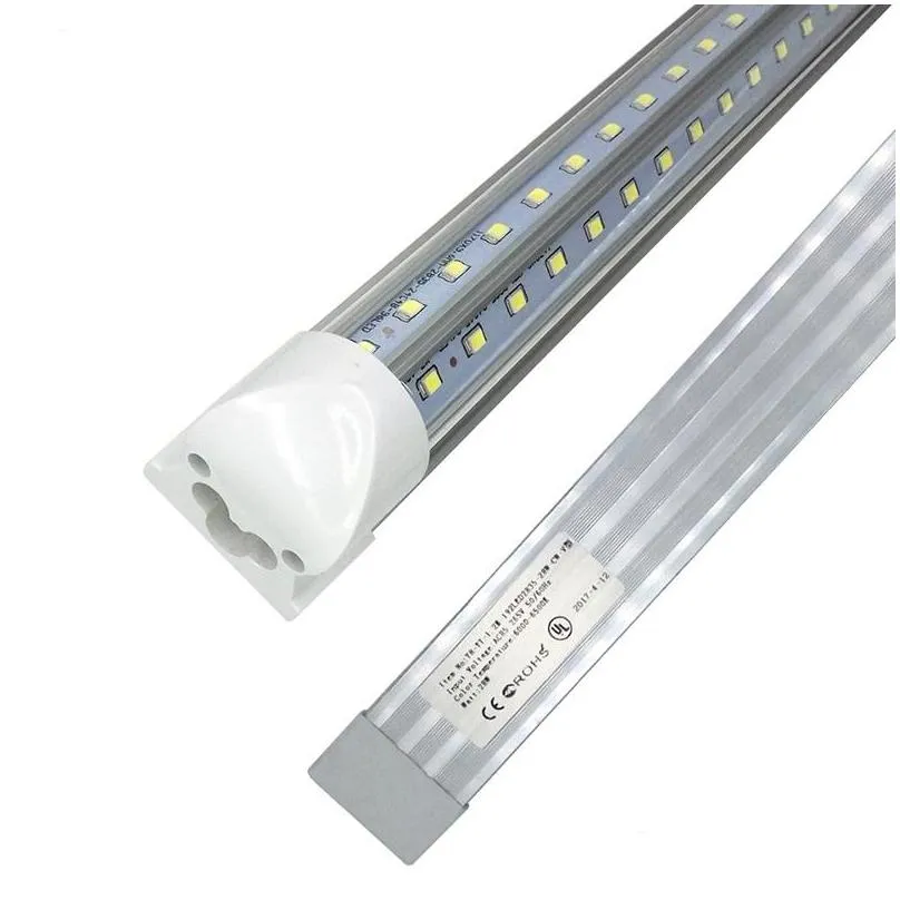 vshaped 2ft 3ft 4ft 5ft 6ft 8ft cooler door led tubes t8 integrated led tubes double sides led lights 85265v