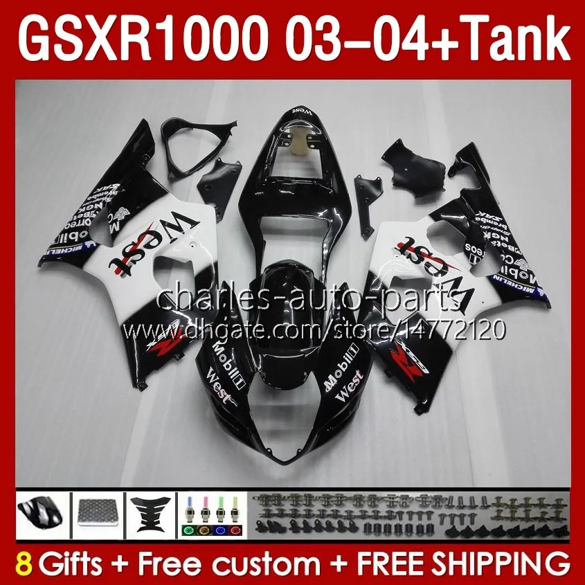 OEM Lavings Tank для Suzuki GSXR-1000 K 3 Black West BLK GSX R1000 GSXR 1000 CC 03-04 BOLY 147NO.6 1000CC GSXR1000 K3 03 04 GSX-R1000 2003 2004