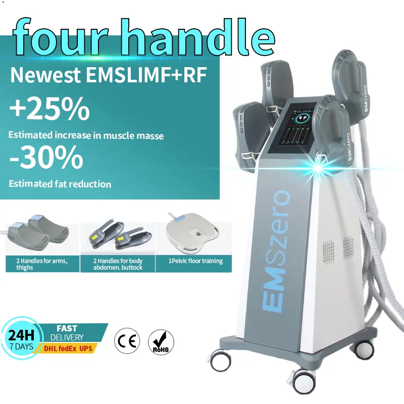 EMSLIM + RF 쿠션 HI-EMT 슬리밍 기계 Shaping EMS 전자기 근육 자극 트레이너 지방 굽기 Hiemt 근육 조각 뷰티 살롱 장비