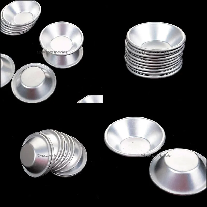 Silver Eggs Tarts Mold Mini Homemade Pie Quiche Baking Pan  Pudding Mould DIY Baking Tools Kit Aluminum Alloy GT86