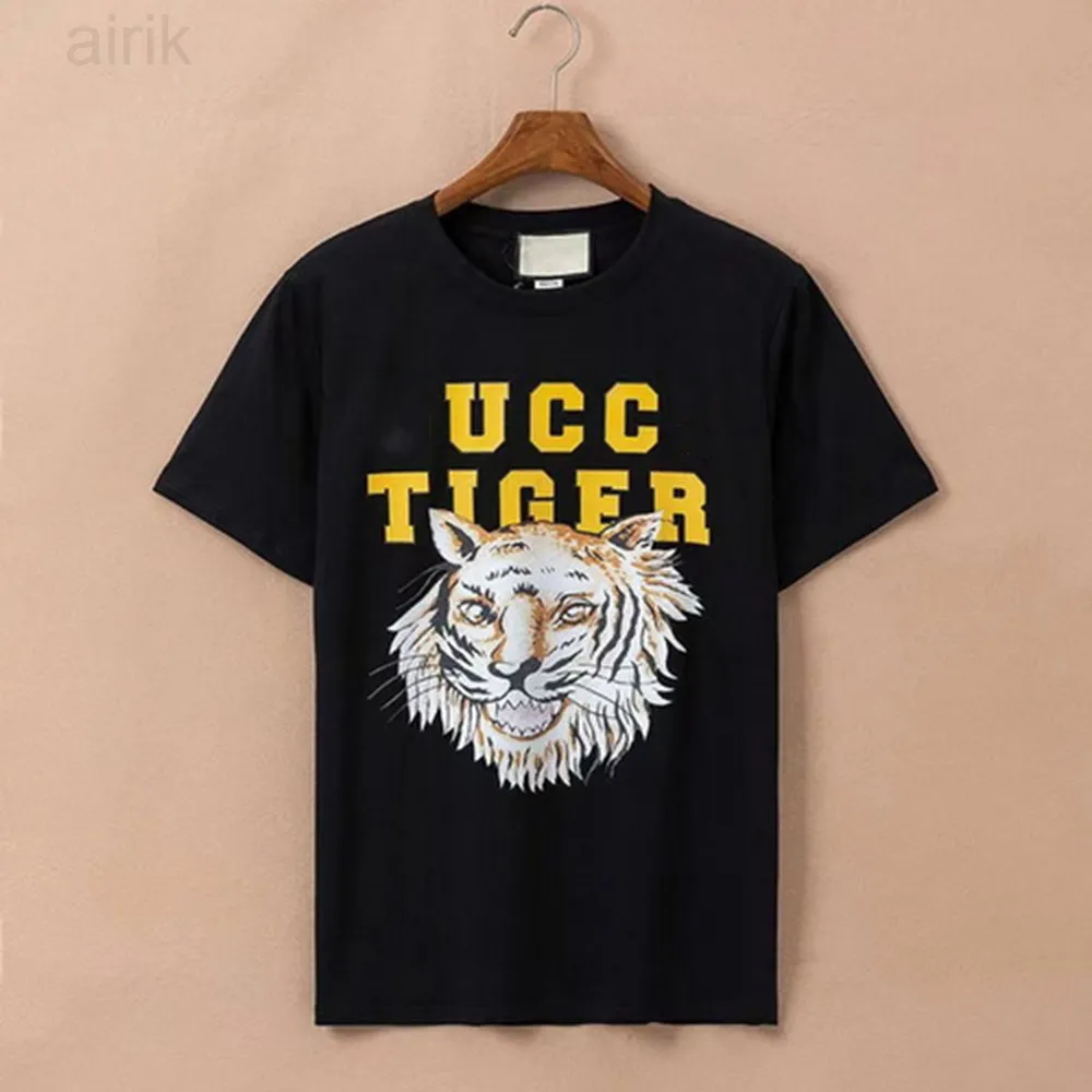 T-shirts hommes 23ss T-shirt pour hommes tricoté coton manches courtes designer marque lettres imprimées motif de visage de tigre sauvage mode décontractée vêtements d'été femmes Grxn Grxn