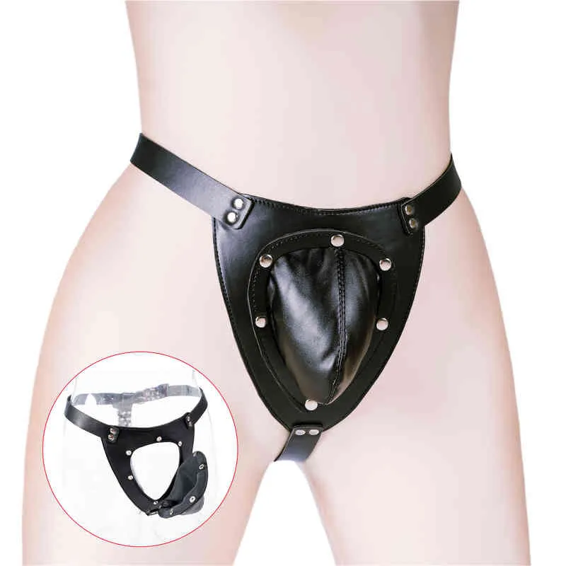 Leather Thong With Detachable Penis Cage,BDSM Mens Chastity  Pants,Adjustable Chastity Belt Bondage Panty Erotic Fetish Lingerie W220324  From Wangcai10, $12.2