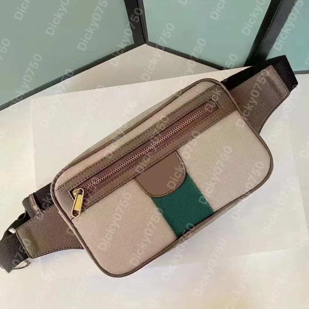 Riñoneras de diseñador Riñoneras de gama alta para mujer y hombre Bolso de moda mini Bolso bandolera Bolso de lujo Patrón clásico Lona de costura de cuero Hombro vintage retro