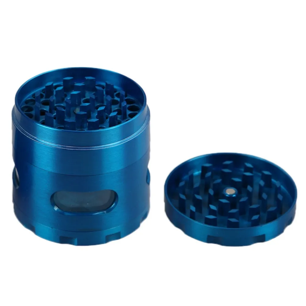 Grinder per erbe a 4 strati Accessori per fumatori 55mm Frantoio per spezie in lega di zinco Trituratore di tabacco per fumatore Come accessorio per fumi Forniture per negozi di fumo