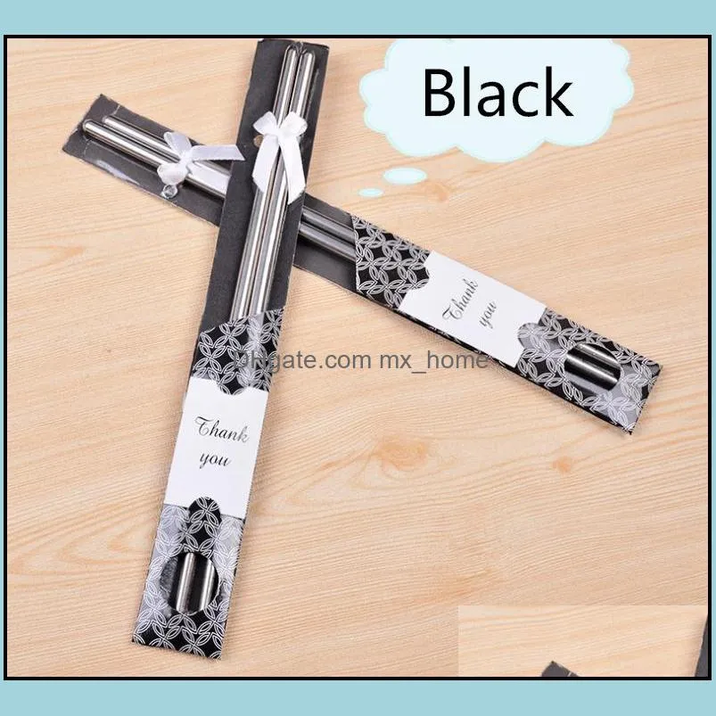 new east meets west stainless steel chopsticks chinese style wedding wedding function favors gifts sn902